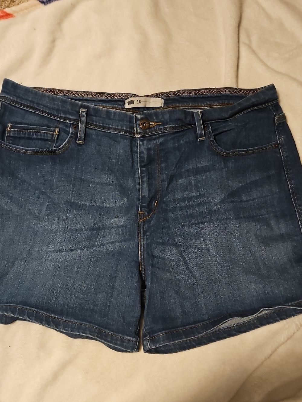 Levi's Women's Dark Blue Denim Shorts